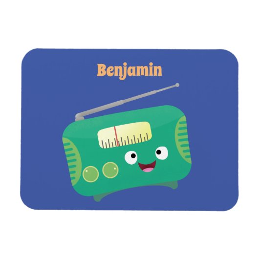 Magnet Flexible Caricature de radio rétro amusante (Horizontal)