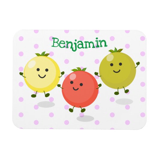Magnet Flexible Caricature de tomates cerises mûres (Horizontal)