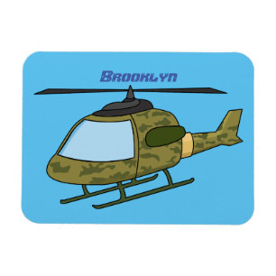 Magnet Flexible Caricature d'hélicoptère camoflage de l'armée