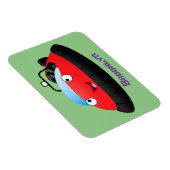 Magnet Flexible Caricature d'hovercraft rouge joyeux (Côté Droit)