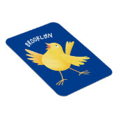 Magnet Flexible Caricature d'oiseau canari jaune chantant mignon (Côté Droit)