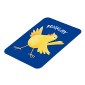 Magnet Flexible Caricature d'oiseau canari jaune chantant mignon (Côté Gauche)