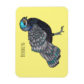 Magnet Flexible Caricature d'oiseau de faisan paon de Bornéo (Vertical)