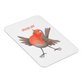 Magnet Flexible Caricature d'oiseau rouge chantant mignon (Côté Droit)