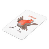 Magnet Flexible Caricature d'oiseau rouge chantant mignon (Côté Gauche)