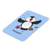 Magnet Flexible Caricature en bleu bouffin joyeux (Côté Gauche)