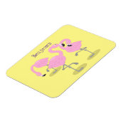 Magnet Flexible Caricature en trio flamand rose mou (Côté Gauche)