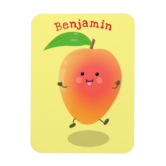 Magnet Flexible Caricature jaune mangue mignonne (Vertical)