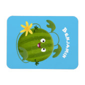 Magnet Flexible Caricature joli et souriant de pastèque (Horizontal)