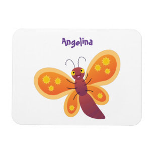 Magnet Flexible Caricature joli papillon orange