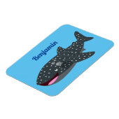 Magnet Flexible Caricature joli requin baleine joyeux (Côté Gauche)