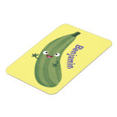 Magnet Flexible Caricature joyeux de courgettes mignonnes (Côté Gauche)