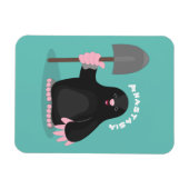 Magnet Flexible Caricature mole joyeux (Horizontal)
