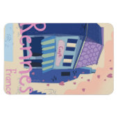 Magnet Flexible Caricature vintage Rennes France (Horizontal)