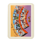 Magnet Flexible Carolina Beach North Carolina NC Carte postale Vin (Vertical)