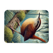 Magnet Flexible Caroline du Sud État Oiseaux Carolina Wren (Horizontal)