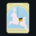 Magnet Flexible Carousel Rabat par Juin Erica Vess<br><div class="desc">Montez avec cette impression de lapin de carrousel par Juin Erica Vess. Créez un parc d'attractions sur le mur de la crèche de votre enfant avec cette impression dès aujourd'hui !</div>