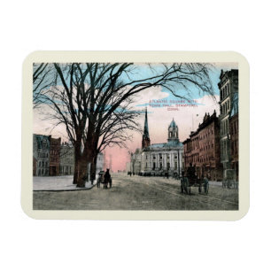 Magnet Flexible Carré Atlantique, Stamford, CT Style Vintage