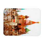 Magnet Flexible Carré rouge de l'église de Moscou Saint Basile #1 (Horizontal)