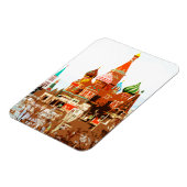 Magnet Flexible Carré rouge de l'église de Moscou Saint Basile #1 (Côté Gauche)