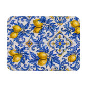 Magnet Flexible Carreau d'azulejo citron bleu (Horizontal)