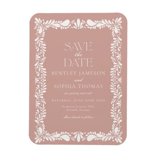 Magnet Flexible Carreau de Talavera rose Fiesta espagnol Enregistr (Vertical)