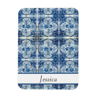 Magnet Flexible Carreaux d'antiquité en Delft Blue personnalisable