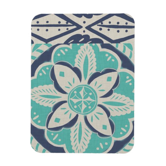 Magnet Flexible Carrelage bleu Batik IV (Vertical)