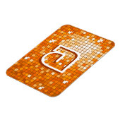 Magnet Flexible Carrelage Disco Orange Premium aimant monogramme (Côté Gauche)