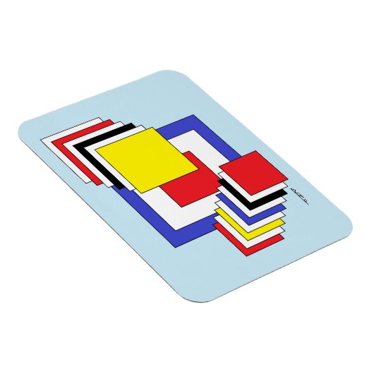 Magnet Flexible Carrés Abstraits (Côté Droit)