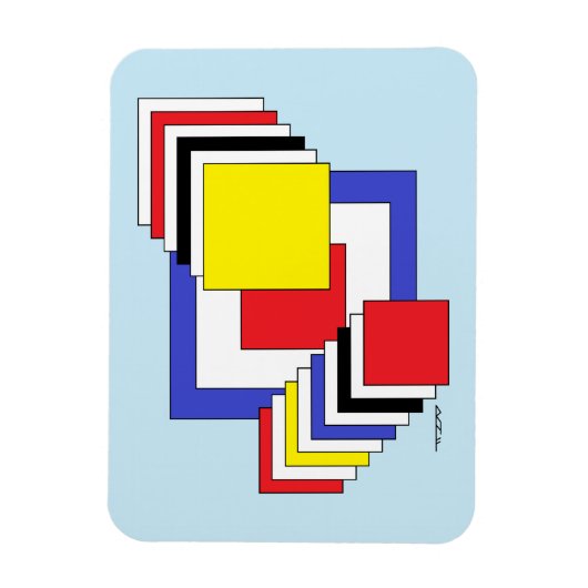 Magnet Flexible Carrés Abstraits (Vertical)