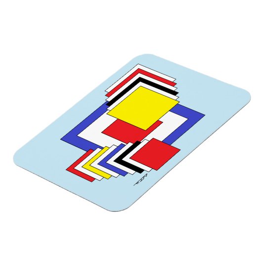 Magnet Flexible Carrés Abstraits (Côté Gauche)