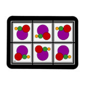 Magnet Flexible Carrés et cercles Abstraits (Horizontal)