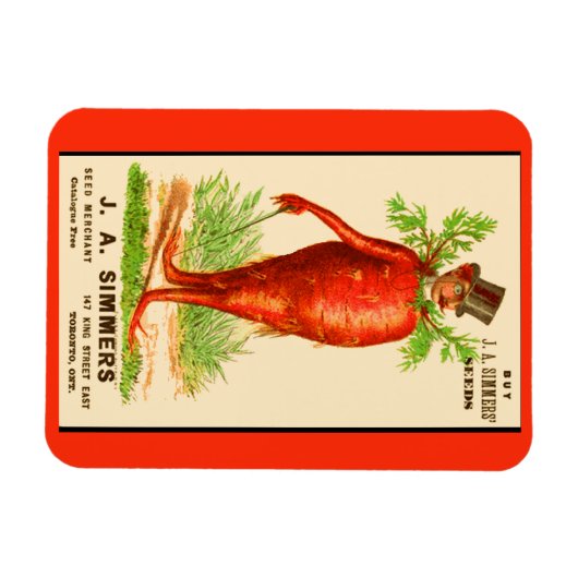 Magnet Flexible carrot man Victorian (Horizontal)