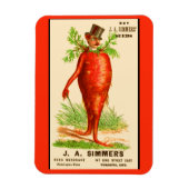 Magnet Flexible carrot man Victorian (Vertical)