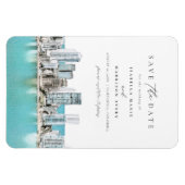 Magnet Flexible CARTANEGA Colombie Aquarelle Enregistrer la date I (Horizontal)