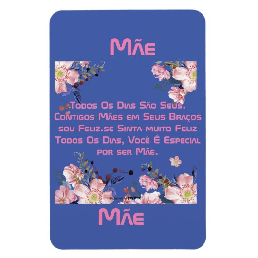 Magnet Flexible cartão comemorativo dias das mães (Vertical)