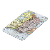 MAGNET FLEXIBLE CARTE : AMÉRIQUE DU NORD, 1890 (Côté Gauche)