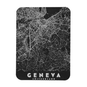 Magnet Flexible Carte ancienne de Genève Suisse