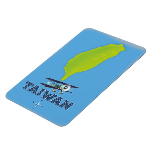 Magnet Flexible Carte ancienne de Taïwan (Côté Gauche)