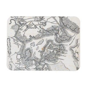 Magnet Flexible Carte antique de Boston 1775-1776