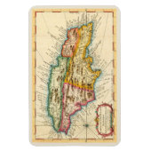 Magnet Flexible Carte antique de Jamaïque 1758 (Vertical)