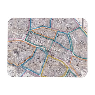 Magnet Flexible Carte antique de Paris