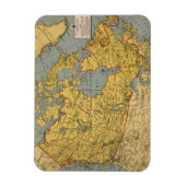 Magnet Flexible Carte antique du Canada (Vertical)