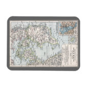 Magnet Flexible Carte antique du Danemark, Danmark en danois, 1905 (Horizontal)