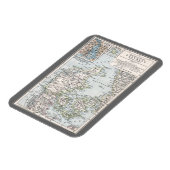 Magnet Flexible Carte antique du Danemark, Danmark en danois, 1905 (Côté Gauche)