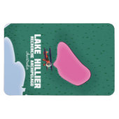 Magnet Flexible Carte australienne du lac Hillier. (Horizontal)