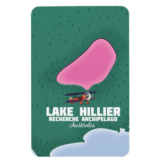 Magnet Flexible Carte australienne du lac Hillier. (Vertical)