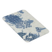 Magnet Flexible Carte Batik Bleu Indigo du monde (Côté Droit)