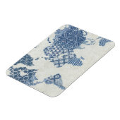 Magnet Flexible Carte Batik Bleu Indigo du monde (Côté Gauche)